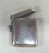 A silver hinged top vesta case. Birmingham. By D&F