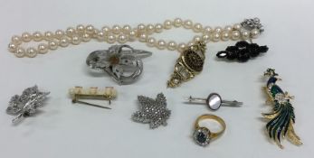 A bag containing silver and other jewellery. Appro