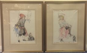 MICHAEL ANNALS (1938 - 1990): A pair of gilt framed and glazed p