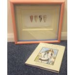 ANGELA BARRETT (b. 1955): A framed and glazed original illus