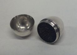 A good Georgian silver egg shaped nutmeg grater wi