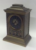 A good quality brass mounted mantle clock attracti