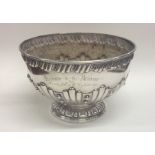 A heavy Maltese half fluted silver bowl. Approx. 5