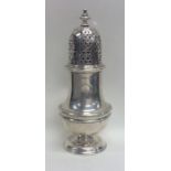 A heavy George II baluster shaped silver caster on