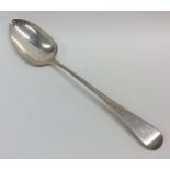 A Georgian OE pattern silver basting spoon. London