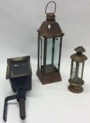 Three old lamps. Est. £20 - £30