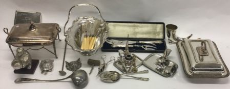 A good quantity of silver plated wares to include