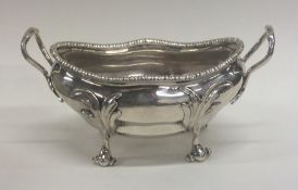 A good heavy silver Georgian butter dish with gadr