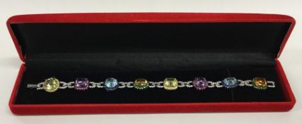 An unusual 18 carat gold rose diamond bracelet att