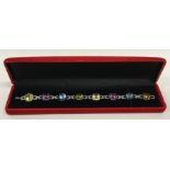 An unusual 18 carat gold rose diamond bracelet att