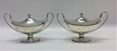 A good pair of George III silver Adams' style ture