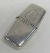 A good Victorian silver engine turned cheroot case