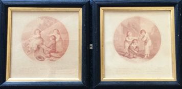 A pair of framed and glazed Francis Wheatley litho