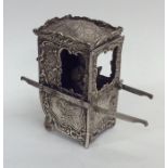 A novelty silver model of a Sudan chair with hinge