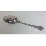 A Queen Anne rat tail silver spoon. Britannia Stan