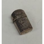 A Georgian silver bright cut needle case. London.