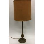 A tall fluted lamp on circular base. Est. £20 - £3