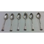 A set of six Edwardian Georgian style teaspoons. L