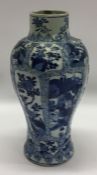 A good Chinese baluster shaped vase decorated with