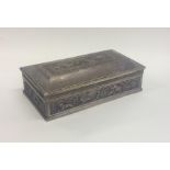 A good quality Indian silver casket of rectangular