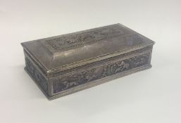 A good quality Indian silver casket of rectangular