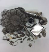 A bag containing scrap silver items. Approx. 278 g