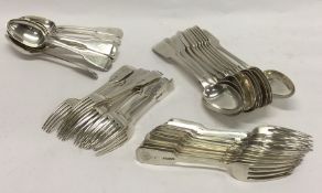 A good silver fiddle pattern cutlery service compr