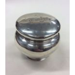 A Continental silver tea canister with lift-off co