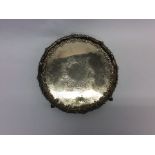 A large Georgian silver circular salver attractive