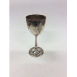 An attractive Victorian silver engraved goblet dec