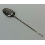 A good quality Georgian silver mote spoon with she