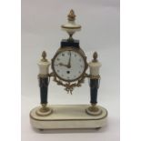 An attractive French ormolu mounted clock with whi