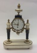 An attractive French ormolu mounted clock with whi