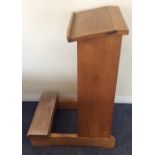 A small oak lectern with sloping front. Est. £20 -