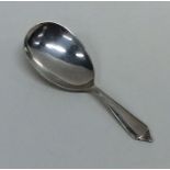 A modern cast silver caddy spoon. Sheffield. By FW