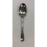 A small Georgian silver rat tail dessert spoon. Lo