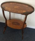 An attractive Victorian style oval side table with