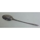A good quality Georgian silver mote spoon of typic