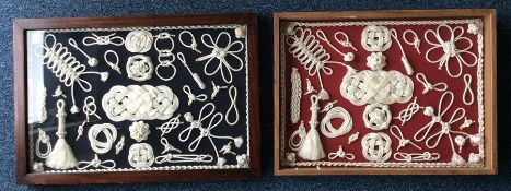 Two framed and glazed knot displays. Est. £30 - £5