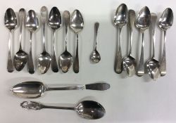 A bag containing silver and other cutlery. Approx.