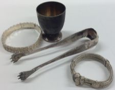 A small collection of Continental silver items. Ap