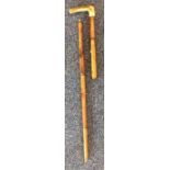 A cane sword stick mount with horn handle. Est. £3