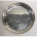 A George I silver strawberry dish with crested cen