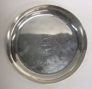 A George I silver strawberry dish with crested cen