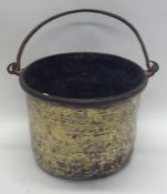 A copper and brass mounted log basket. Est. £25 -