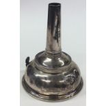 A Georgian silver wine funnel with fluted decorati