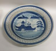 An 18th Century blue and white English Delft plate