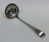 A Georgian silver sifter spoon with pierced bowl w