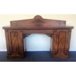 A good Victorian twin pedestal sideboard with tape