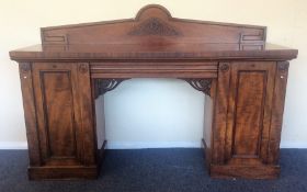 A good Victorian twin pedestal sideboard with tape